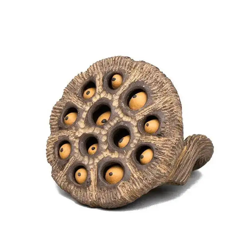 Yixing Zisha Tea Pet Lotus Pod Ornament Old Lotus Seed Sculpture Craft Tea Set Tea Ceremony Ceramic Accessories Miscellaneous Oasis Select Style 2 1