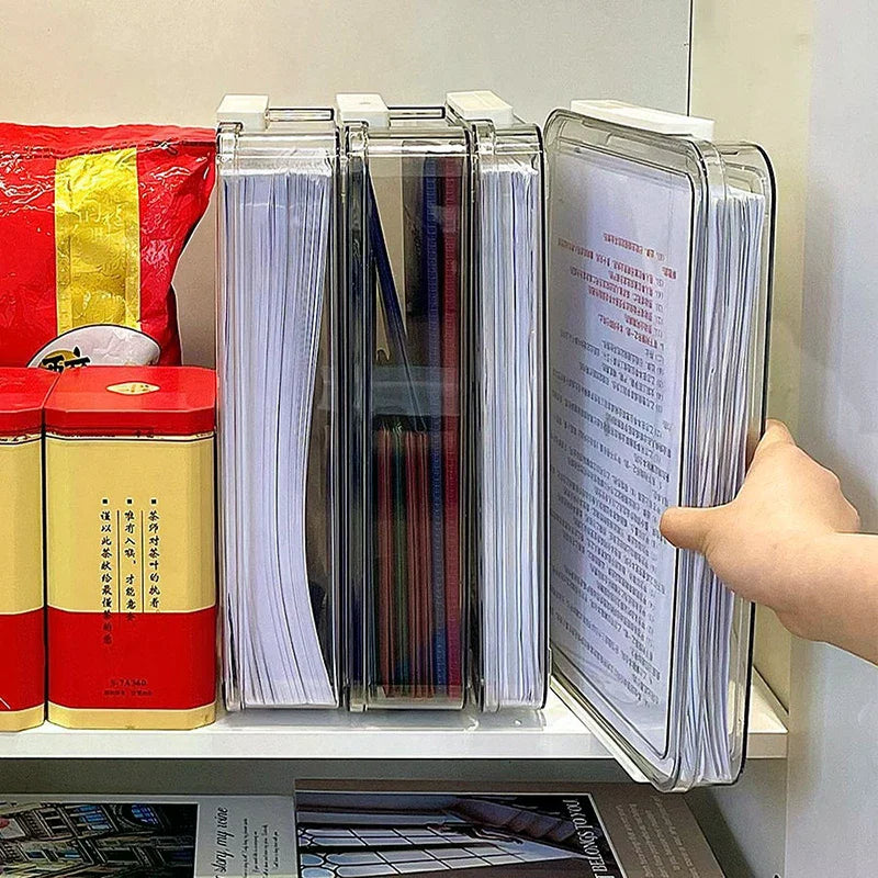 Paper Organizer Stackable Storage Box Transparent Desktop Storage Document Certificate Important Storage Box Oasis Select