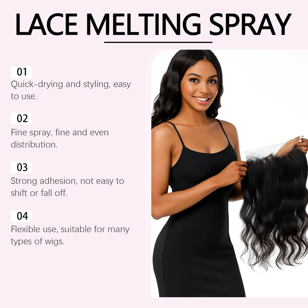 Wig Adhesive Spray Water-resistant Easy Use Lace Front Gentle Formula