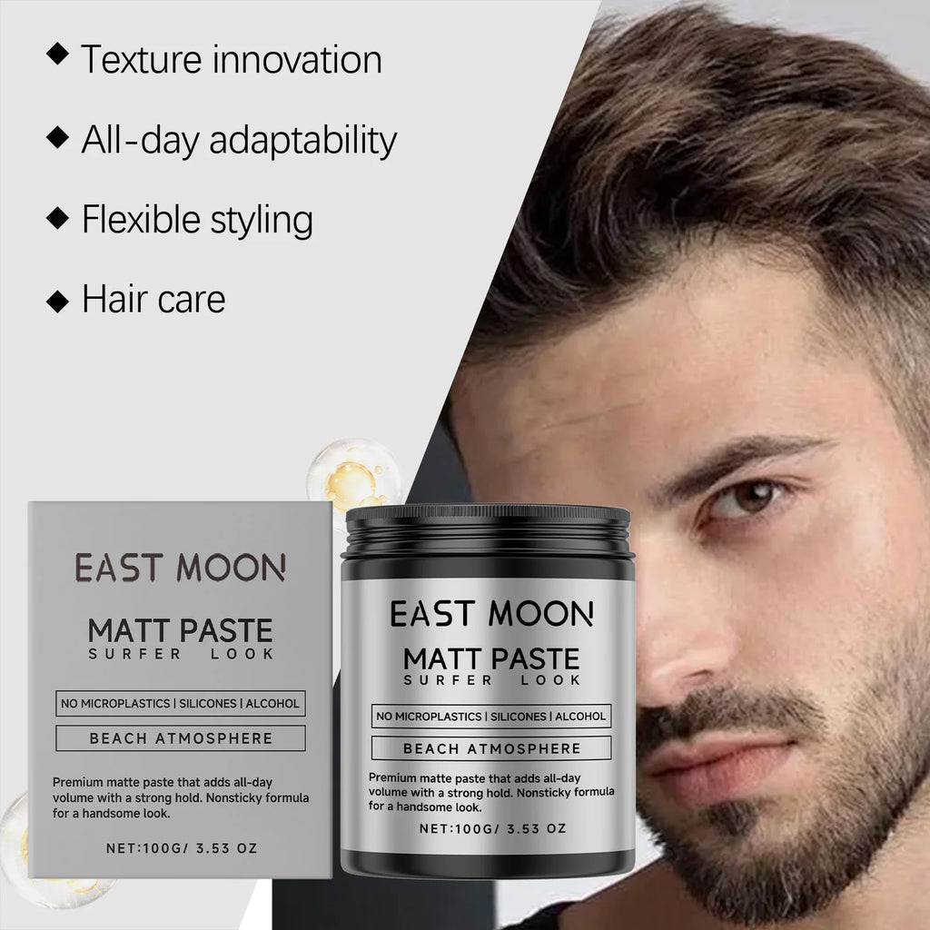 Men's Professional Hair Clay Long Lasting Strong Hold Hairstyle Finished Hair Styling Clay Mud Hair Cream Refreshing Hair Wax Oasis Select