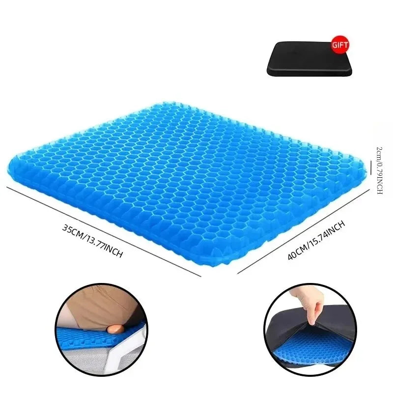 Summer Car Seat Breathable Honeycomb Designed Decompression Car Gel Seat Cushions Back Tailbone Pain Home Office Wheelchair Oasis Select