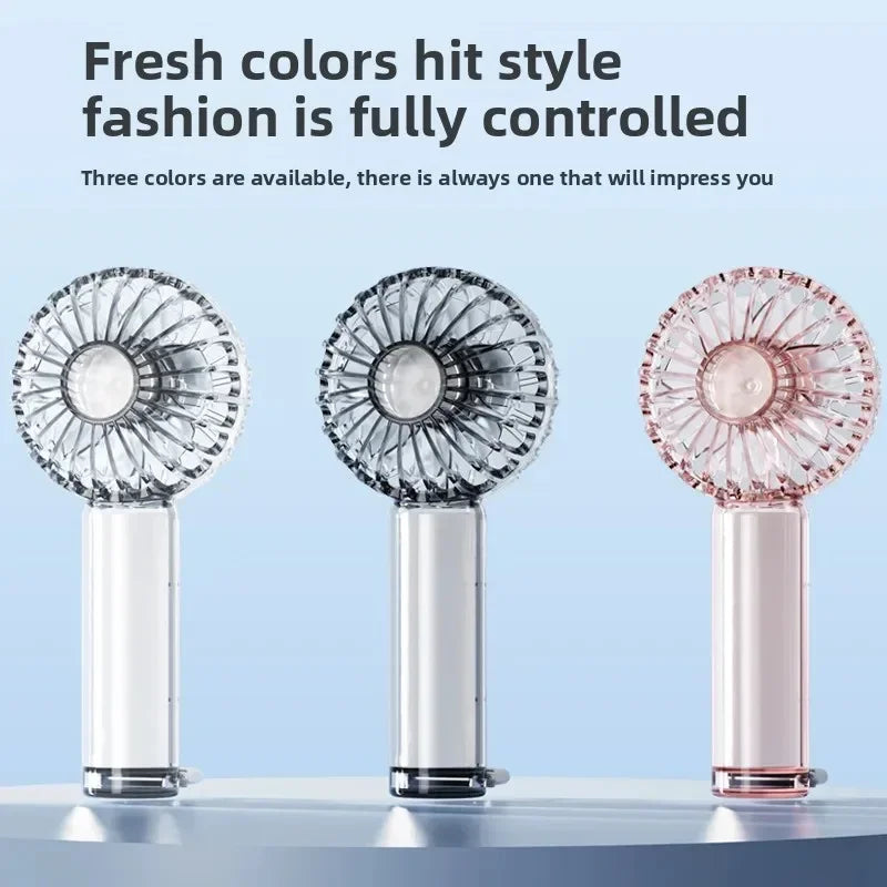 URGGU Mini Transparent USB Handheld Fan – Silent & Portable