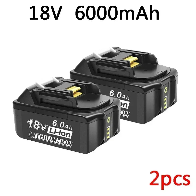 18V 6000mAh For Makita Battery Rechargeable Power Tools Battery with LED Li-ion Replacement LXT BL1860B BL1860 BL1850 3A Charger Oasis Select 2 Batteries