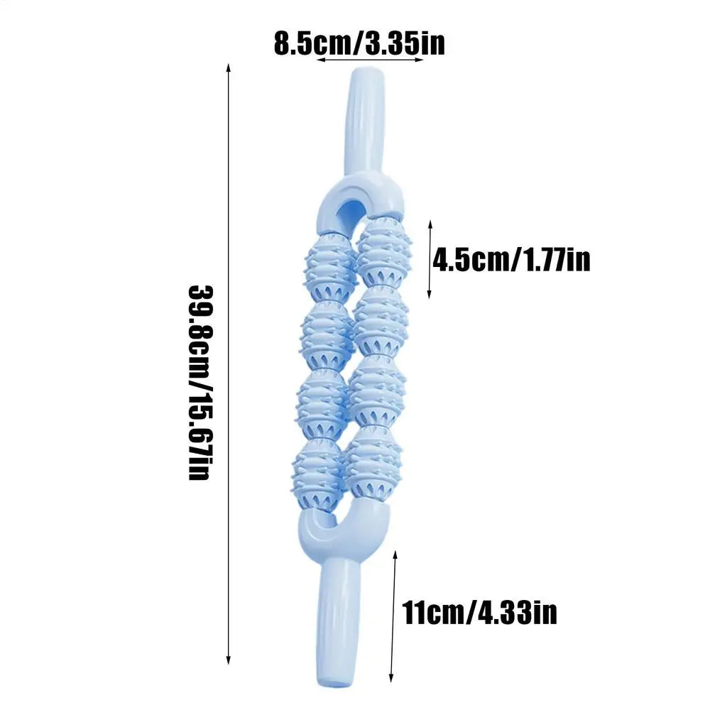 Massage Stick Deep Tissue Massage Roller Stick Non-Slip Massager for Body Neck Back Arms Cramps Tightness Daily Warm up Home Oasis Select CN Blue