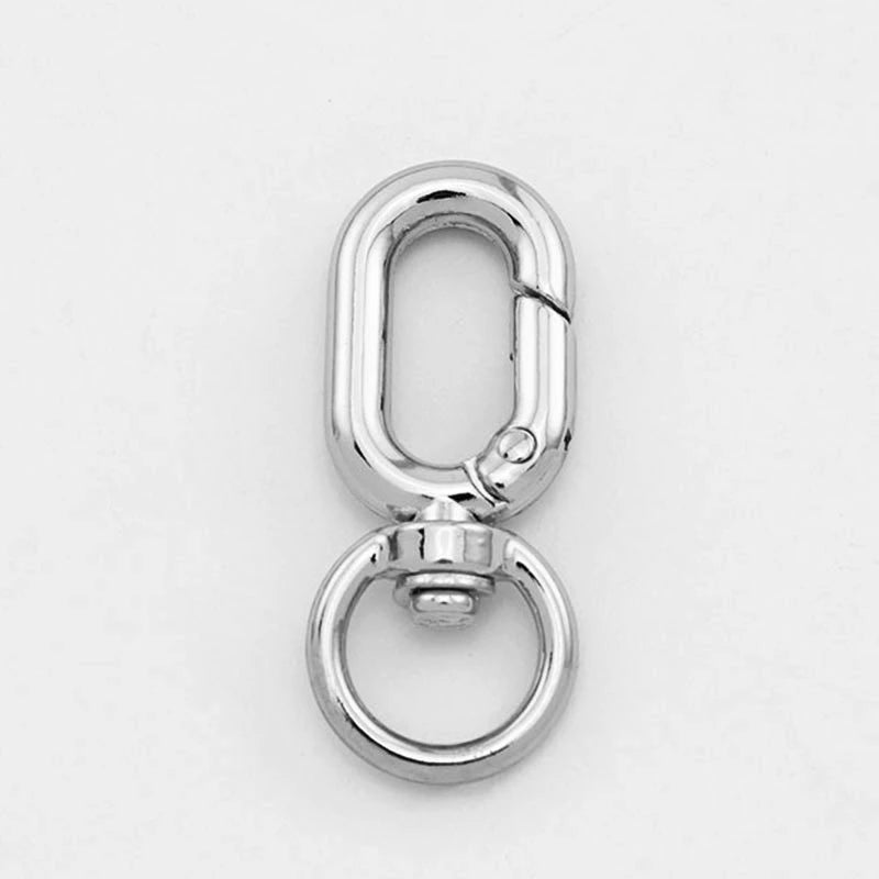 5pcs Colorful Metal Lobster Claw Clasps Swivel Lanyards Trigger Strap with Key Ring DIY Accessories for Bag Key Chains Connector Oasis Select Rhodium