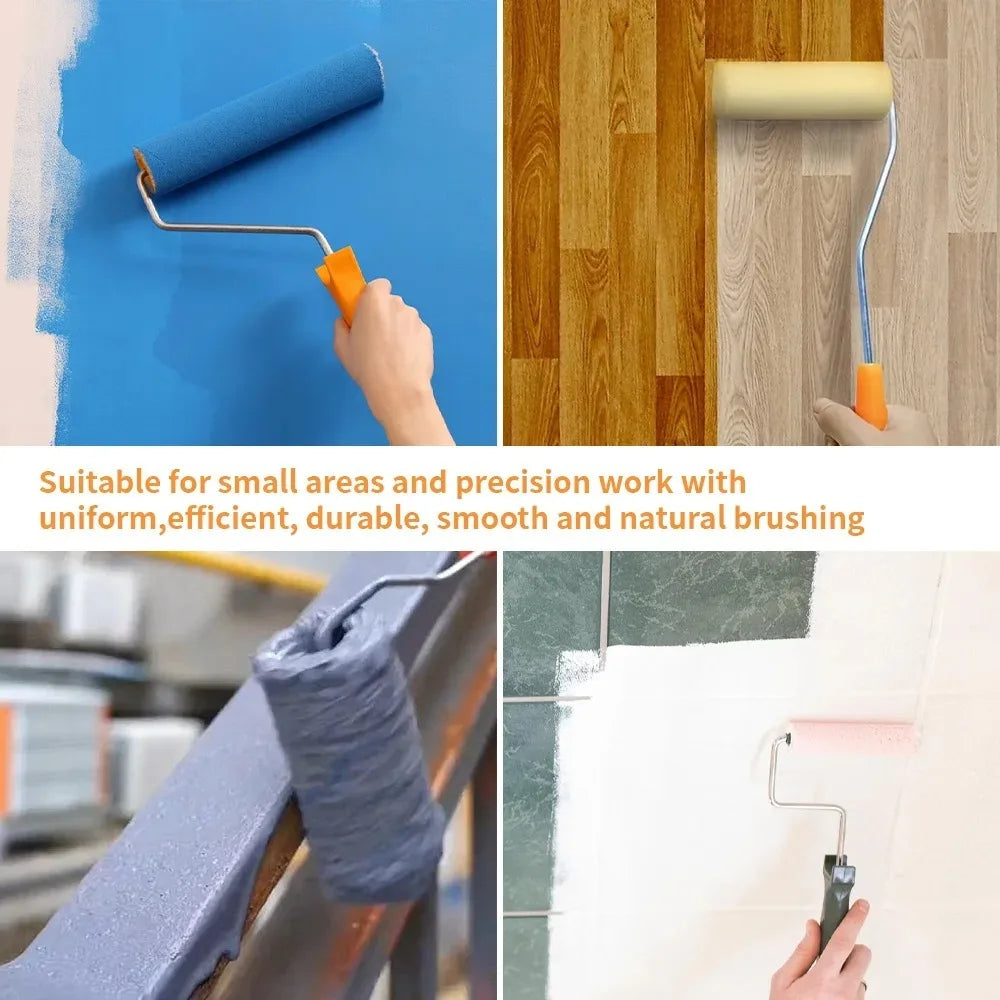 10PCS 100mm Mini White Durable Foam Paint Roller Sleeves Painting Decorating Sponge Rollers Art Sets Painting Supplies Oasis Select