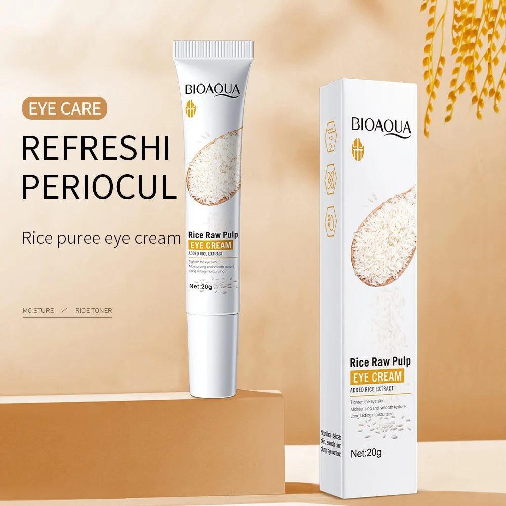 BIOAOUA Rice Whitening Eye Cream Moisturizing Reduce Dark Circles Lift Firm Brightening 20g Oasis Select Default Title
