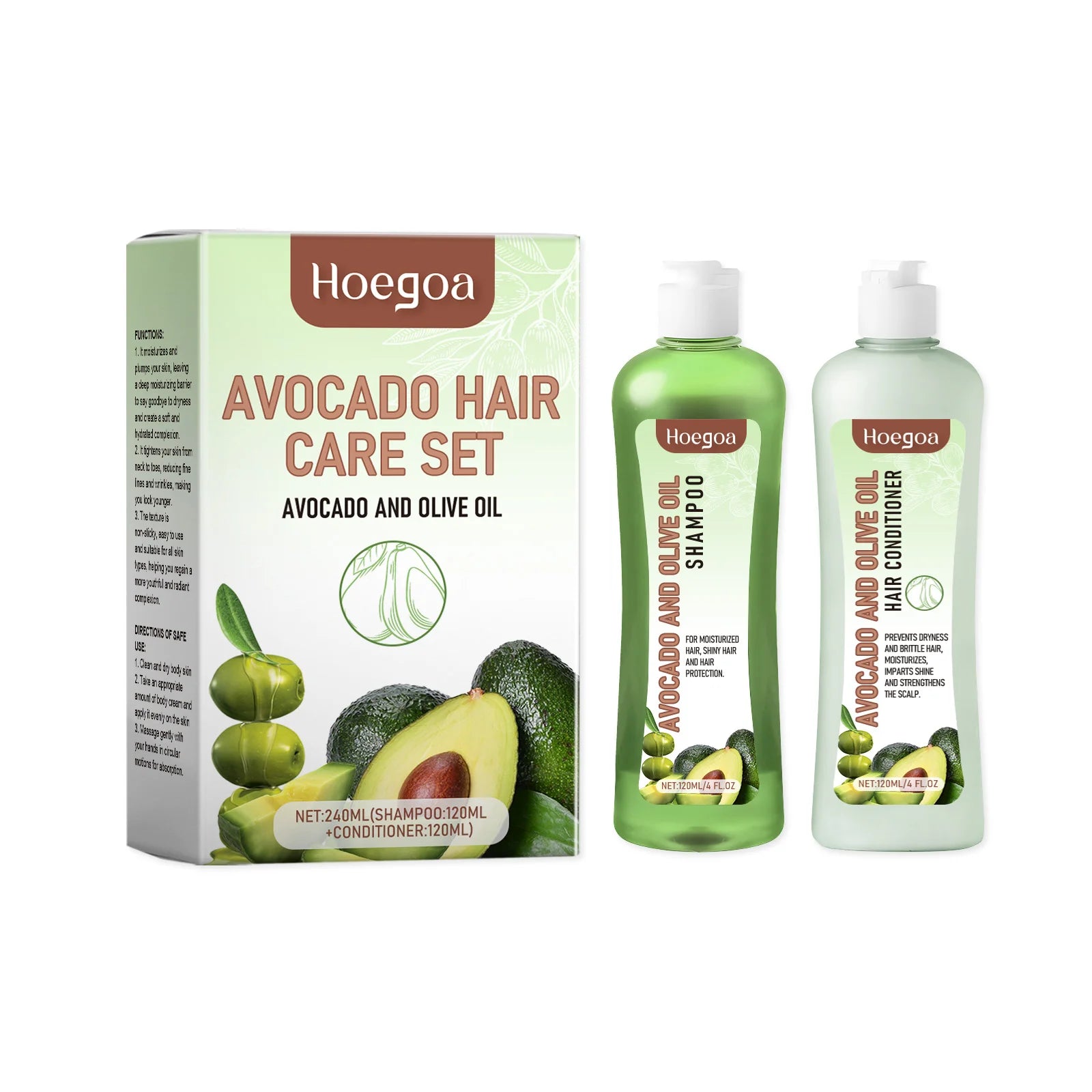 Hair Growth Shampoo Conditioner Set Repairing Strengthen Root Deep Nourish Anti Frizzy Dry Hair Oil Control Smoothing Hair Care Oasis Select Avocado Oil