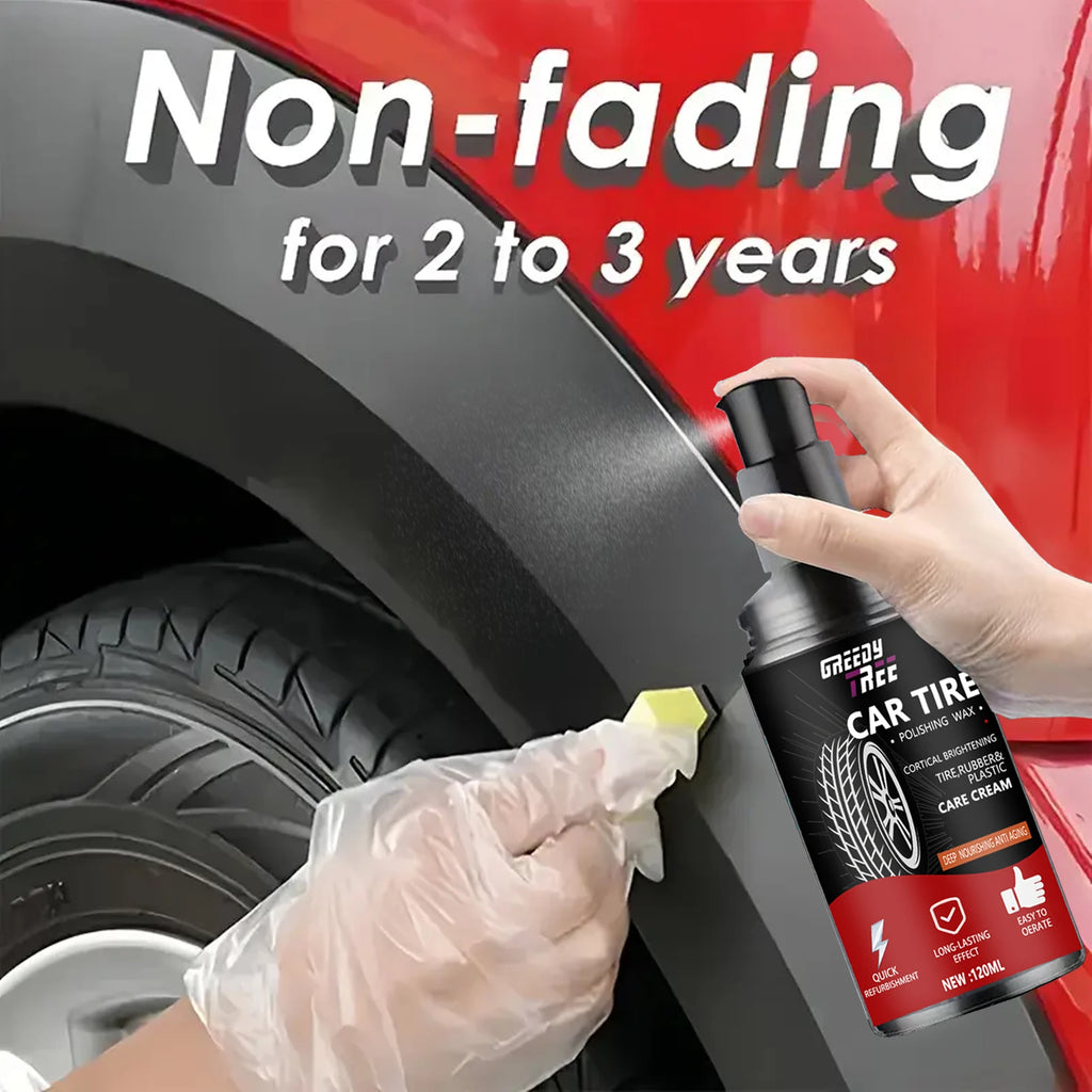 Pure Black Tire Wax – Rubber, Plastic & Leather Shine 120ml