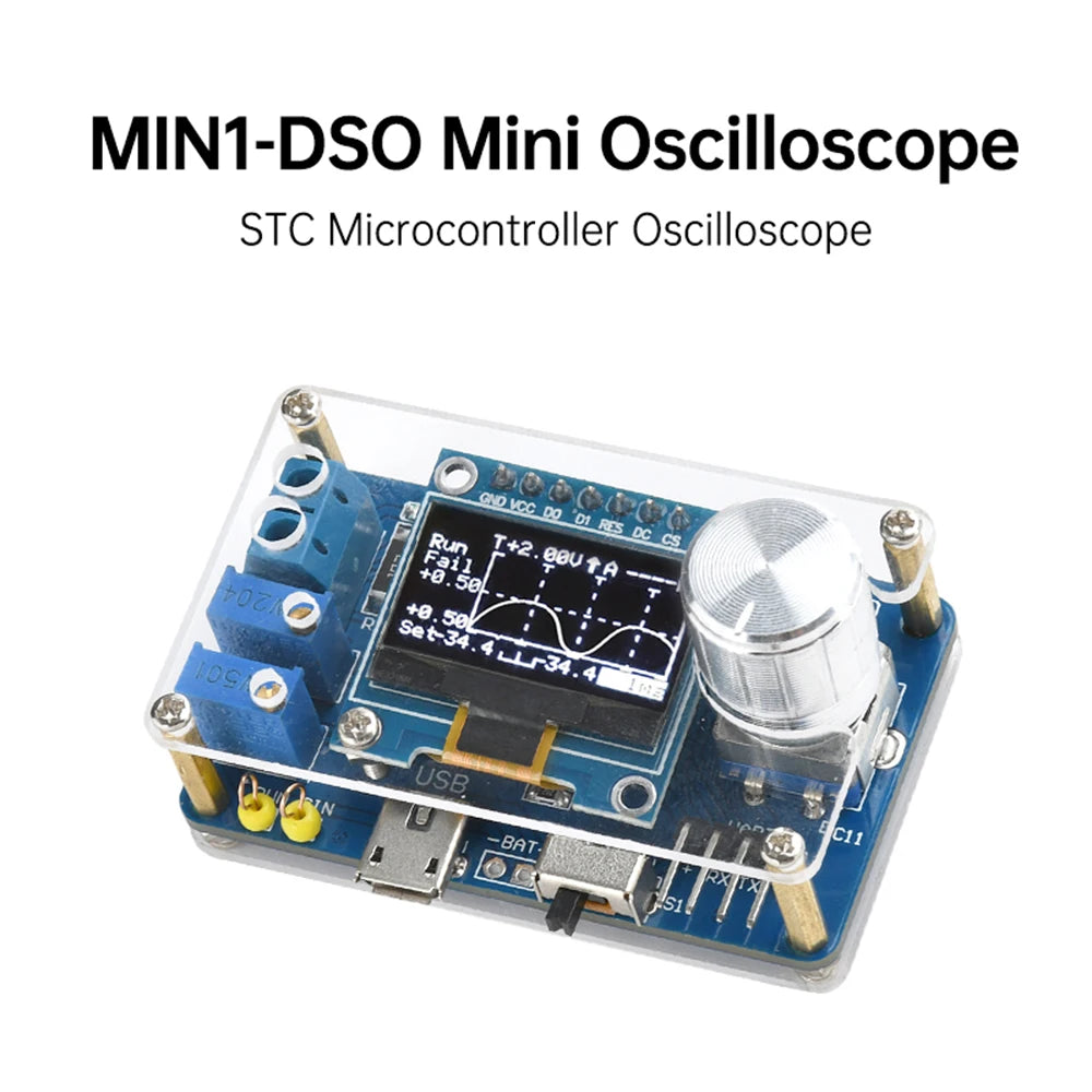 DC 5V DIY Mini Digital Oscilloscope Electronic Kit STC 0.96 Inch DIY Soldering Project Practice Solder Assembly Oasis Select