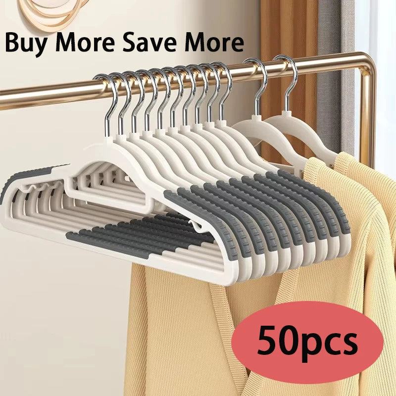 10-Pack Slim Clothes Hangers with Anti-Slip Pads | Space Saving