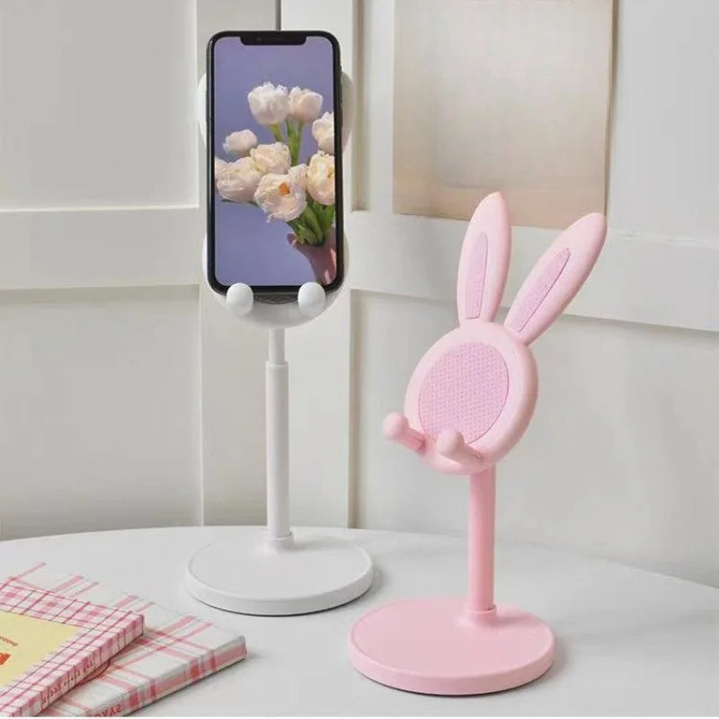 Cute Rabbit Mobile Phone Stand Desktop Can Be Lifted And Adjusted Desktop Lazy Person Selfie Watch Video Music Support Bracket Oasis Select