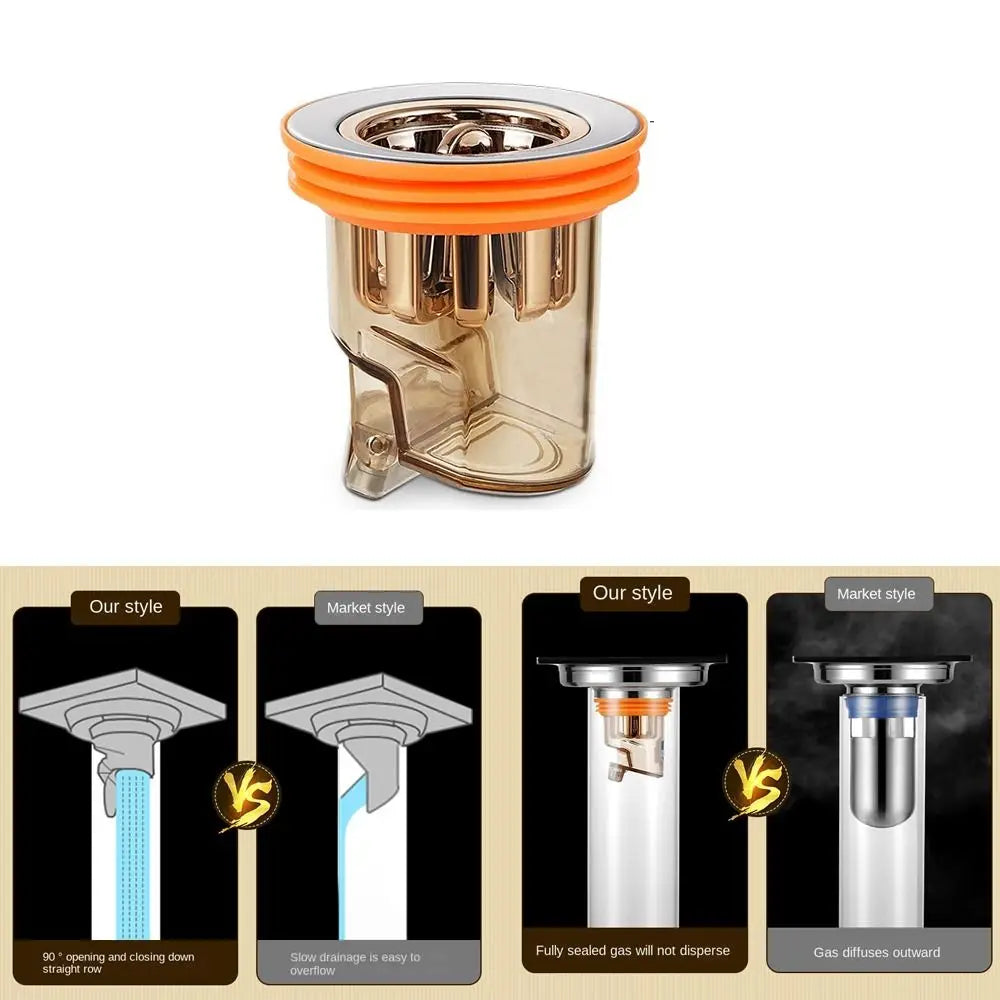 Bathroom Accessories Colander Sewer Seal Shower Drainer Insect Prevention Floor Drain One Way Valve Drain Cover Anti odor Oasis Select