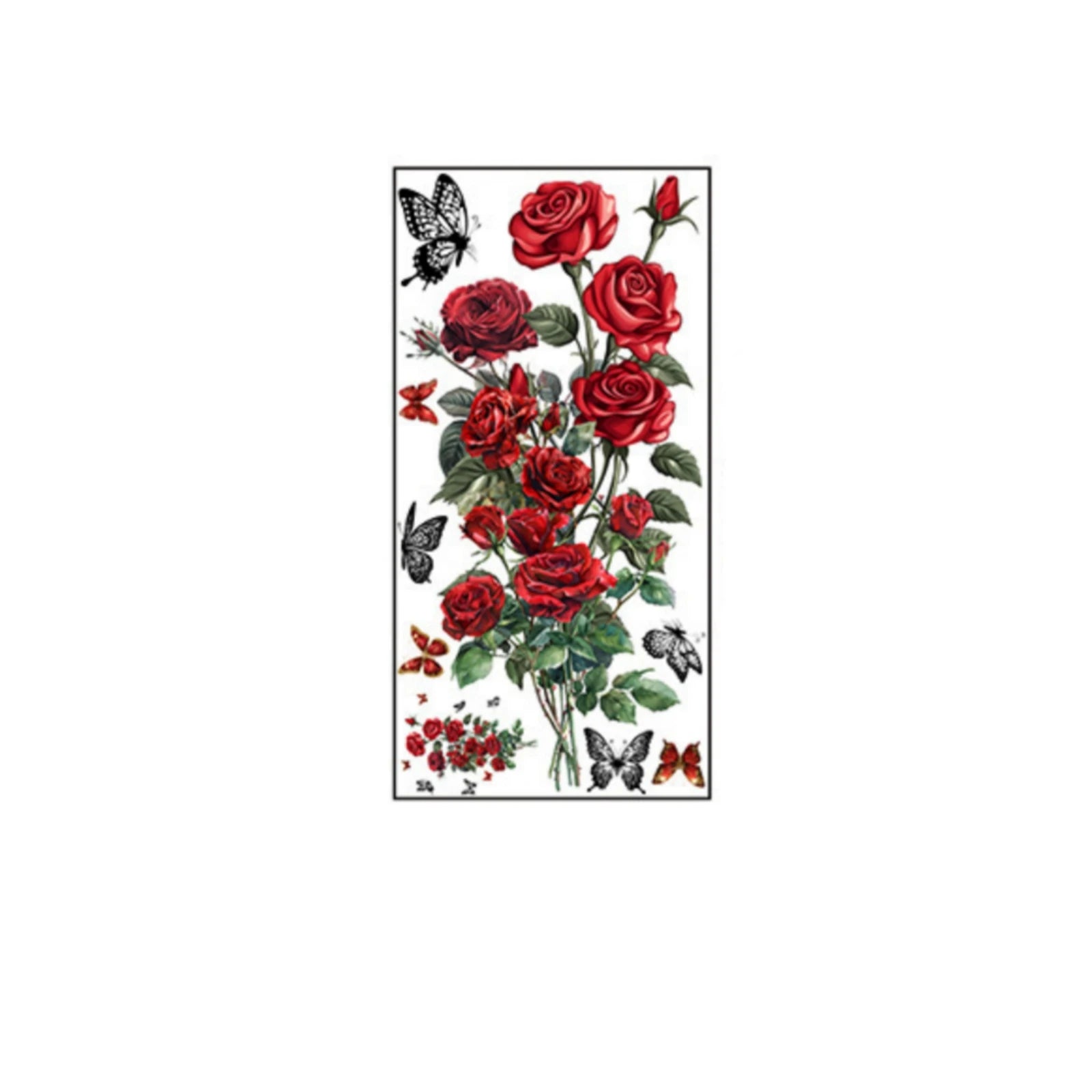 Red Rose Wall Stickers – Self-Adhesive DIY Floral Home Decor Wall Sticker Decal Oasis Select