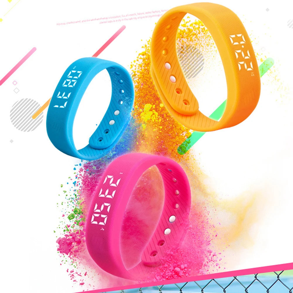 LED Digital Smart Wristbands Waterproof Smart Clock Smartband With Running Pedometer Monitor Smart Band Vibration Alarm Reminder Oasis Select