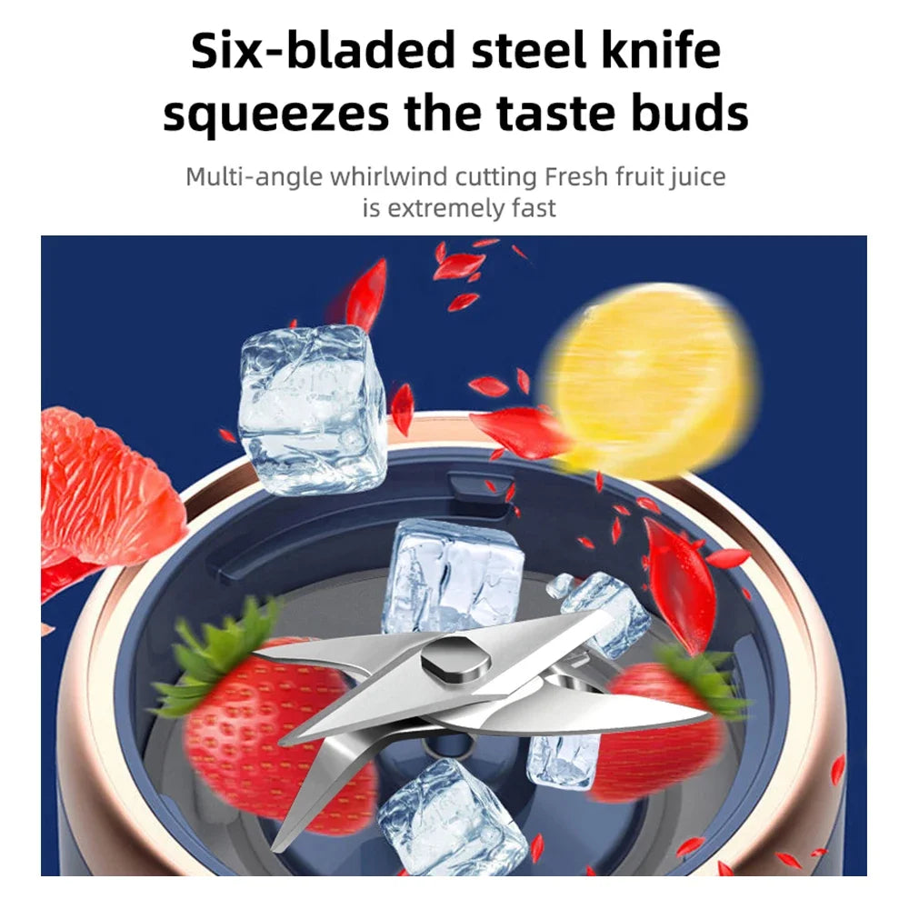 FLAREMORE 6-Blade Portable USB Juicer Blender Cup – 2 Cups