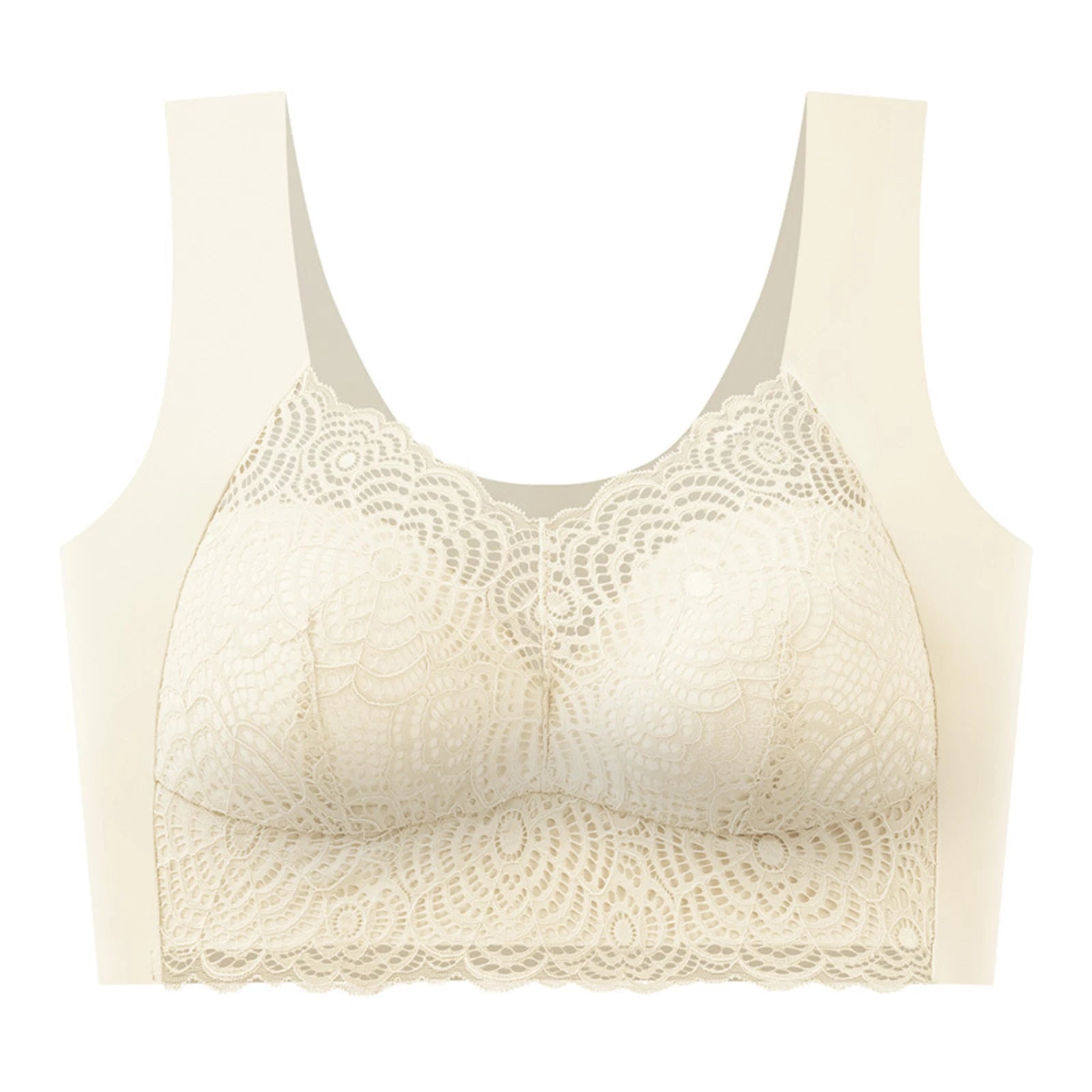 Sexy Bra Thin Lace Wireless Bra No Underwire Anti Shake Side Breast Reduction Seamless Underwear for Women Chinese Brand Oasis Select Complexion 50