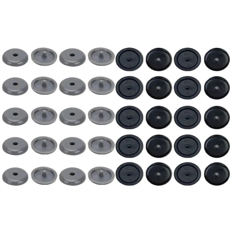 5/10/20pairs Car Safety Seatbelt Stopper Buckle Automobile Seat Belt Spacing Limit Stop Plastic Anti-slip Buttons Retainer Oasis Select 20 pairs Mix