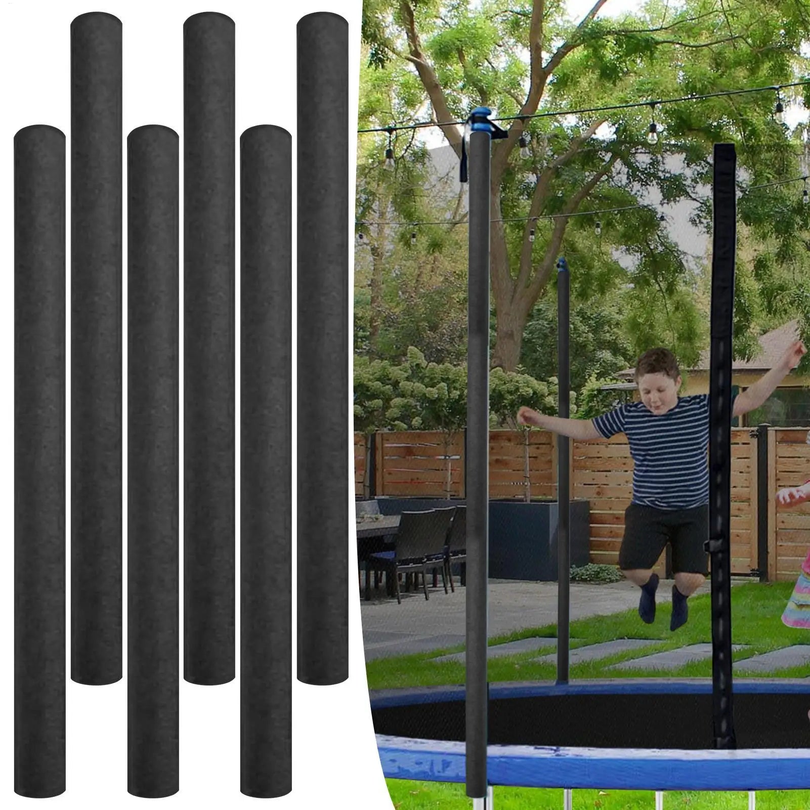 Trampoline Pole Foam Sleeves 6 Pieces Trampoline Enclosure Protection Tubes Padding Replacement Sturdy Secure for Safe Outdoor Oasis Select