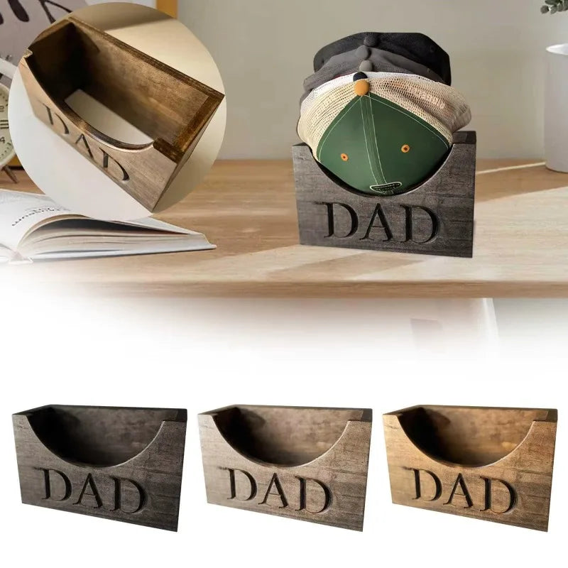 Father's Day hat stand Baseball hat stand storage stand A gift for dad Wood crafts Oasis Select
