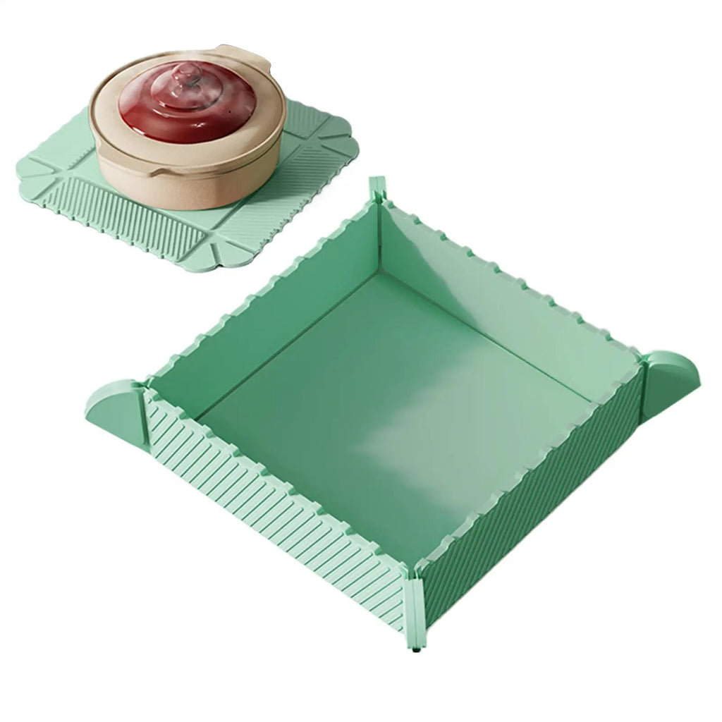1PC Foldable Silicone Mat With Magnetic Feature Heat Resistant Trivet For Casserole Dish Folding Cutting Board For Camping Oasis Select