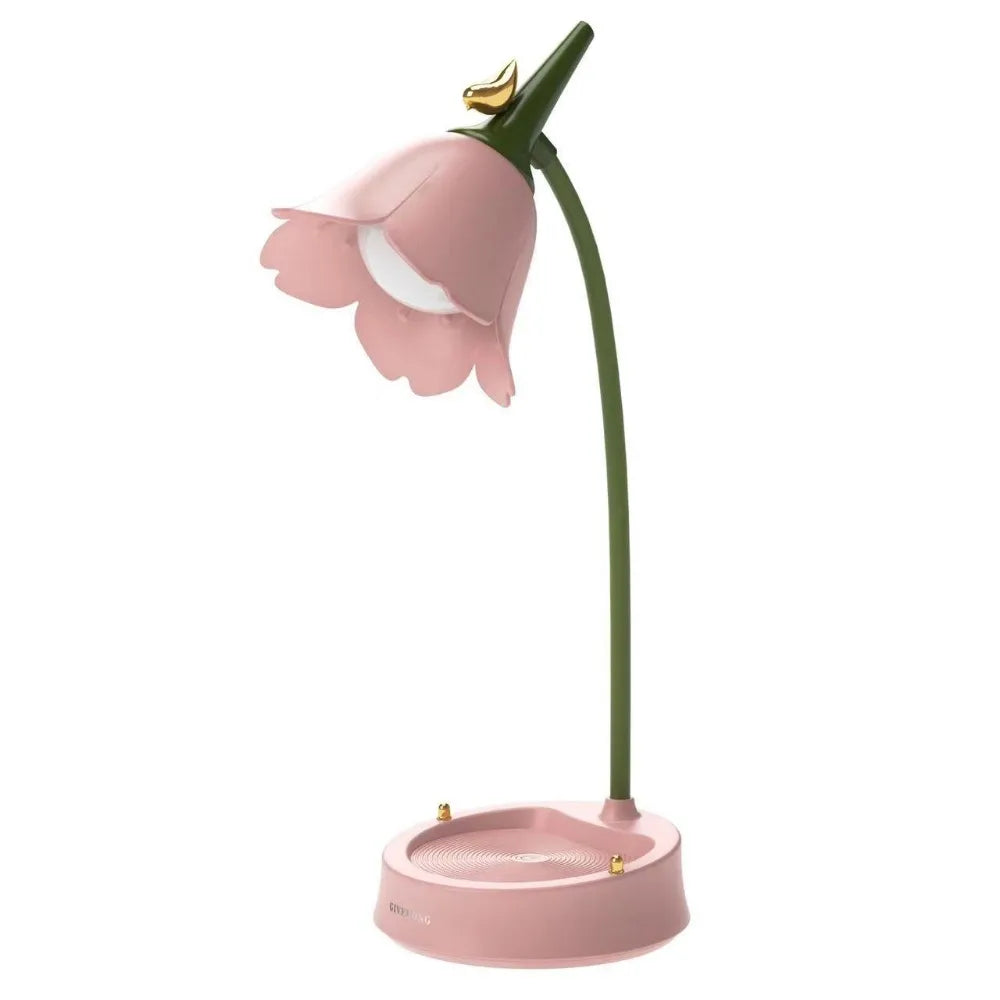 Flower LED Desk Lamp | Touch Dim, 3 Colors, USB Rechargeable
