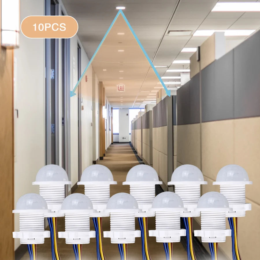 110V 220V Mini Motion Sensor Pir Infrared Motion Sensor Smart Switch Sensor Smart Home Human Body Automatic Sensor Night Lamp Oasis Select 10pcs