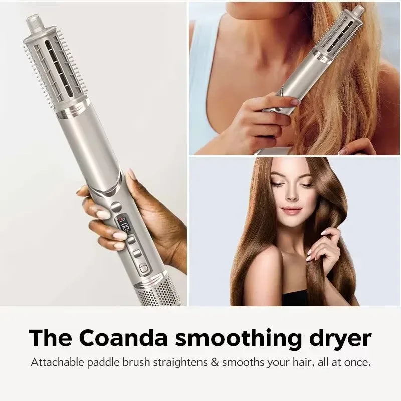 Professional 8 in 1 High-Speed Brushless Foldable Ionic Hair Blow Dryer Hot Air Brush FlexStyler with Interchangeable Heads Oasis Select