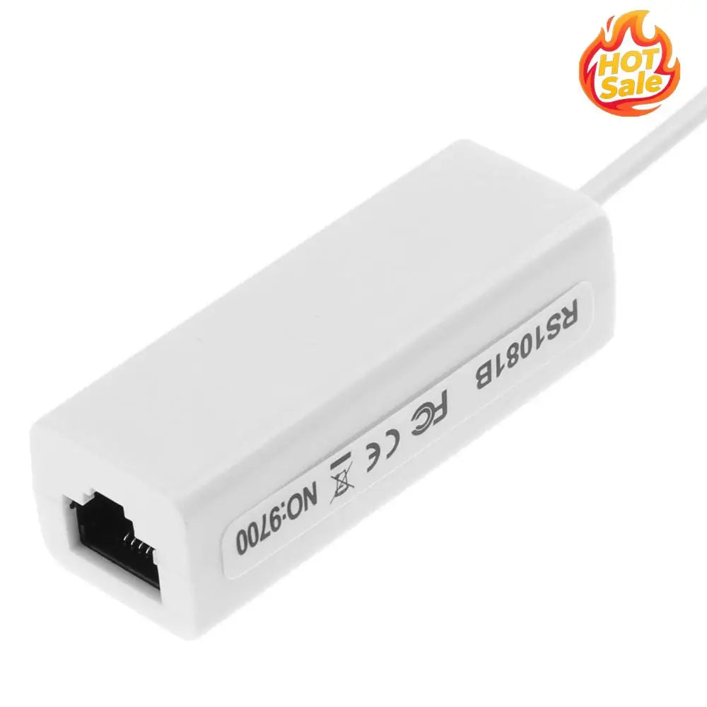 USB 2.0 to RJ45 LAN Ethernet 10/100Mbps Network Adapter WIN7 for Computer Oasis Select
