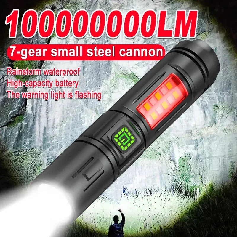 Led Flashlight Strong High Power Rechargeable Led Flashlight With Battery Torch For Fishing Hunting Camping Lanter Oasis Select