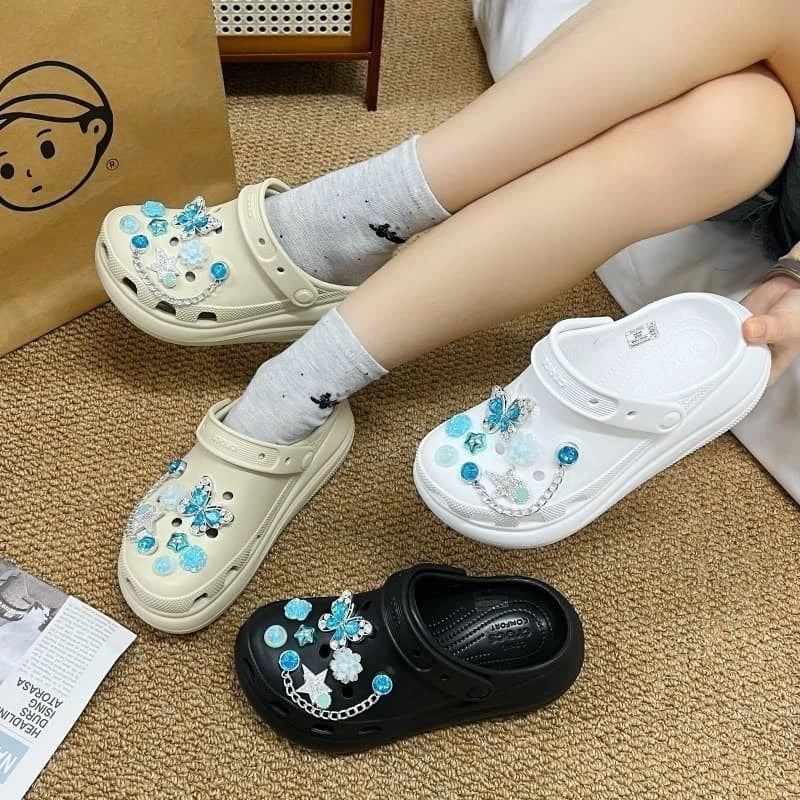 Butterfly Fashion Shoe Accessory Set, decorative shoe buckles, removable, suitable for sandals and flip-flops. Oasis Select