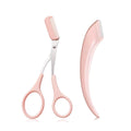 Precision Eyebrow Trimmer Set Stainless Steel Scissors Comb Curved Razor Facial Hair Remover Grooming Kit Unisex Beauty Tools Oasis Select Combo 2pcs