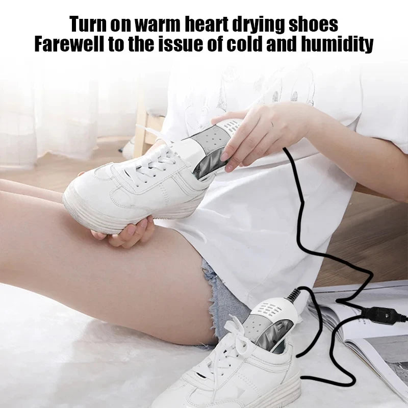 HOMEFISH Electric Shoe Dryer Deodorizer with Heat Dehumidifier Foot Warmer Heater UV Shoe Drying Machine Odor Eliminator for Boo Oasis Select