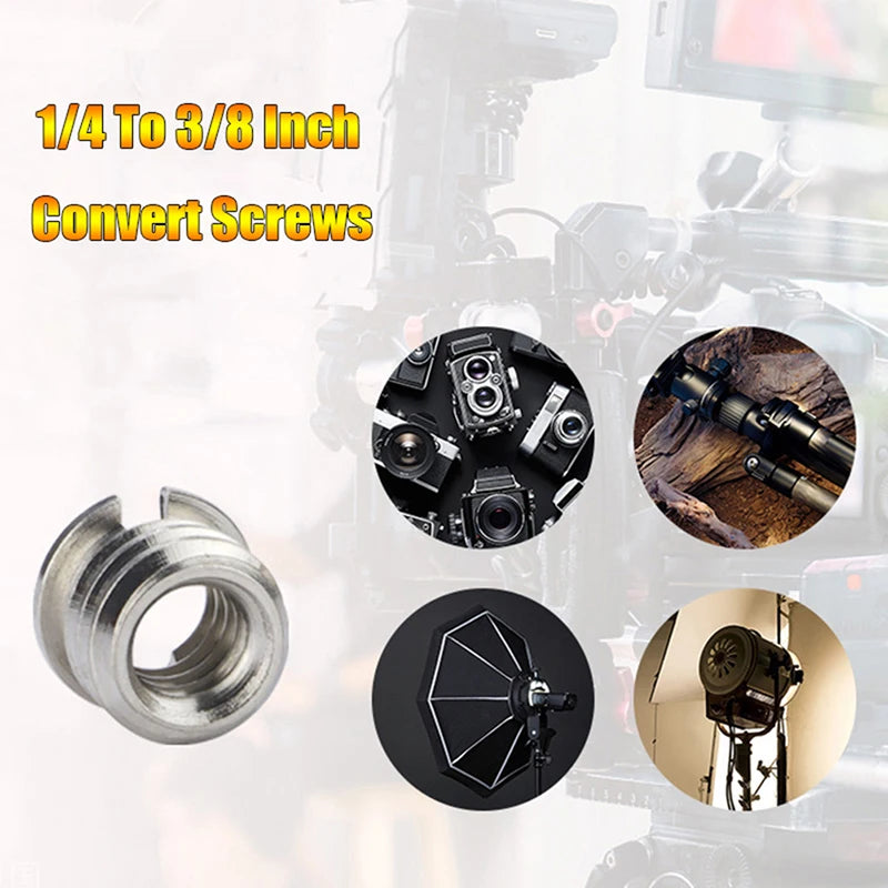 5Pcs Camera Screw Nut 1/4 To 3/8 Inch Convert Screws Standard Adapter Screw Quick Release Screw Tripod Mount Adapter Screw Oasis Select