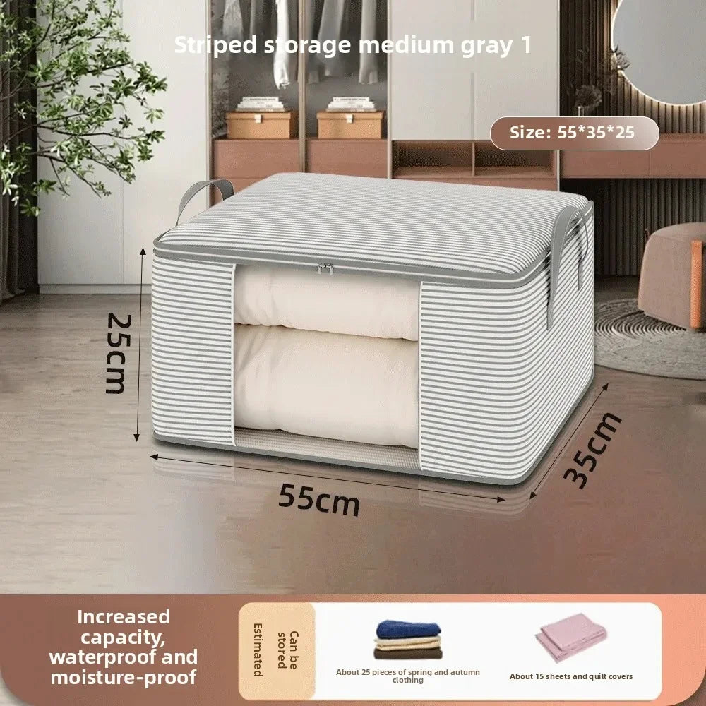 Large Zippered Storage Bag for Quilts, Bedding & Clothing