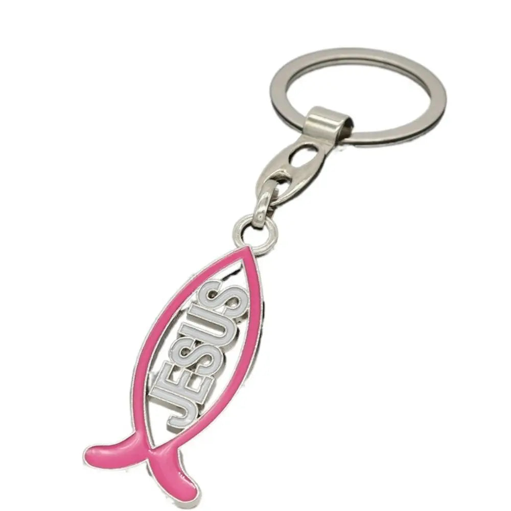 Christian Fish Ichthys Alloy Keychain – Faith Symbol Charm