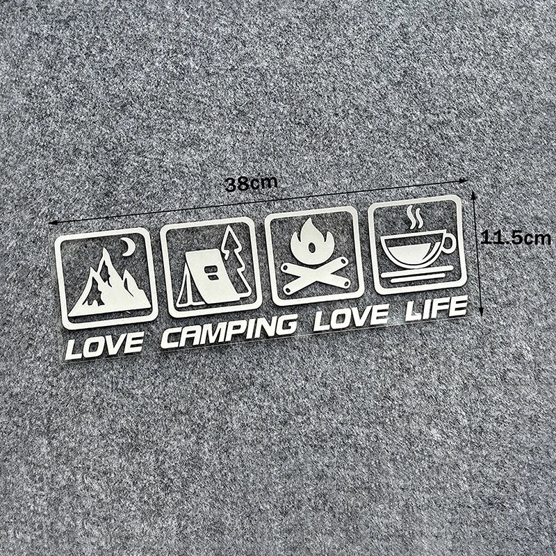 Love Camping, Love Life. Car Sticker Decoration Waterproof For Window And Bumper Stickers Of Cars, Trucks And Motorcycles Oasis Select D2