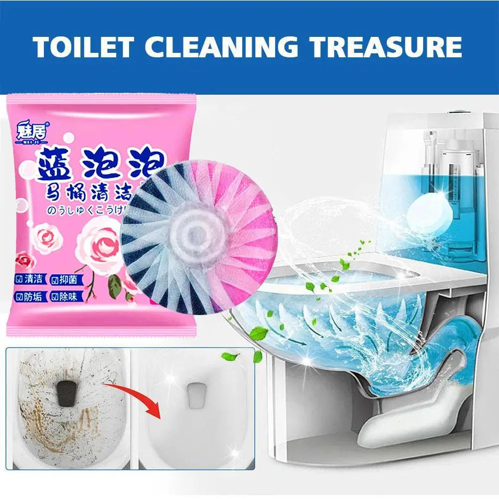 Toilet Deodorizer Blue Bubble Toilet Cleaner Effervescent Bowl Deodorant Freshener Deodorization Fragrant Household Toilet Tool Oasis Select