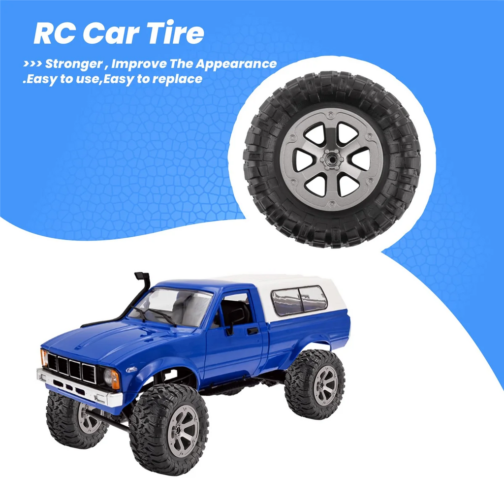 4Pcs 73mm Tire Tyre Wheel for C14 C24 B24 B36 MN D90 MN-90 MN99S FY003 FY004 RC Car Upgrade Parts Accessories Oasis Select