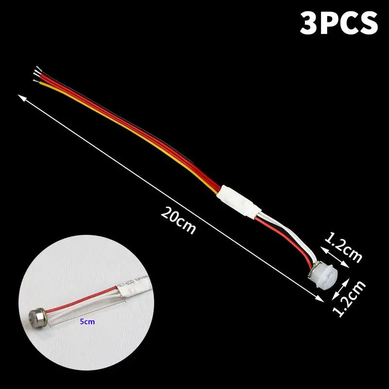 LED PIR Motion Sensor for Cabinet Closet Stairs Hallway, 1/2/3Pcs, DC3-24V, Auto On/Off, Infrared Human Body Detection Oasis Select C3