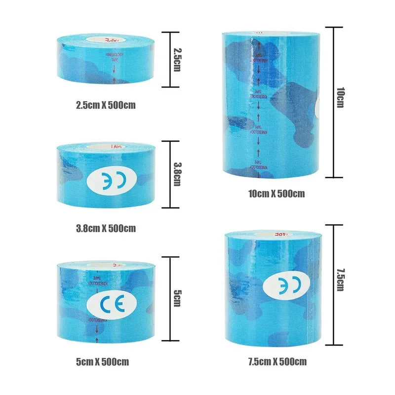 1-5pcs Sports Waterproof Kinesiology Tape Stickers Athletic Bandage Muscle Recovery Protector Strapping Pain Relief Tennis Gym Oasis Select