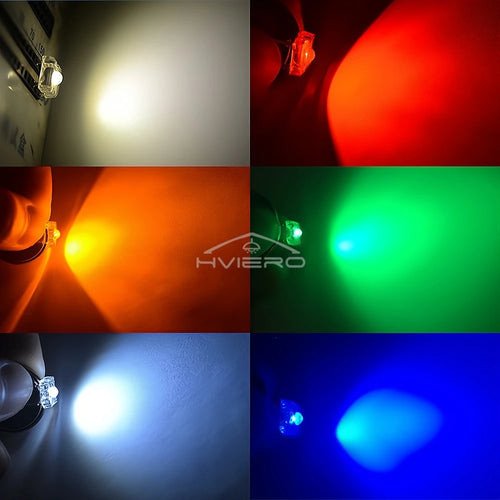 100Pcs 3mm Piranha Super Flux LED Beads | 4-Pin Wide Angle DIY LED Diode Beads Oasis Select