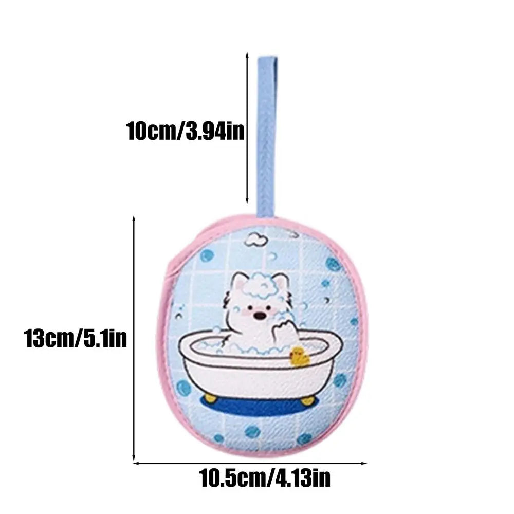 Soap Foaming Net Mesh Pouch with Lanyard Fast Foaming Shower Travel Holder Net Bath Flower Scrubbing Bathroom Accessories Oasis Select Blue