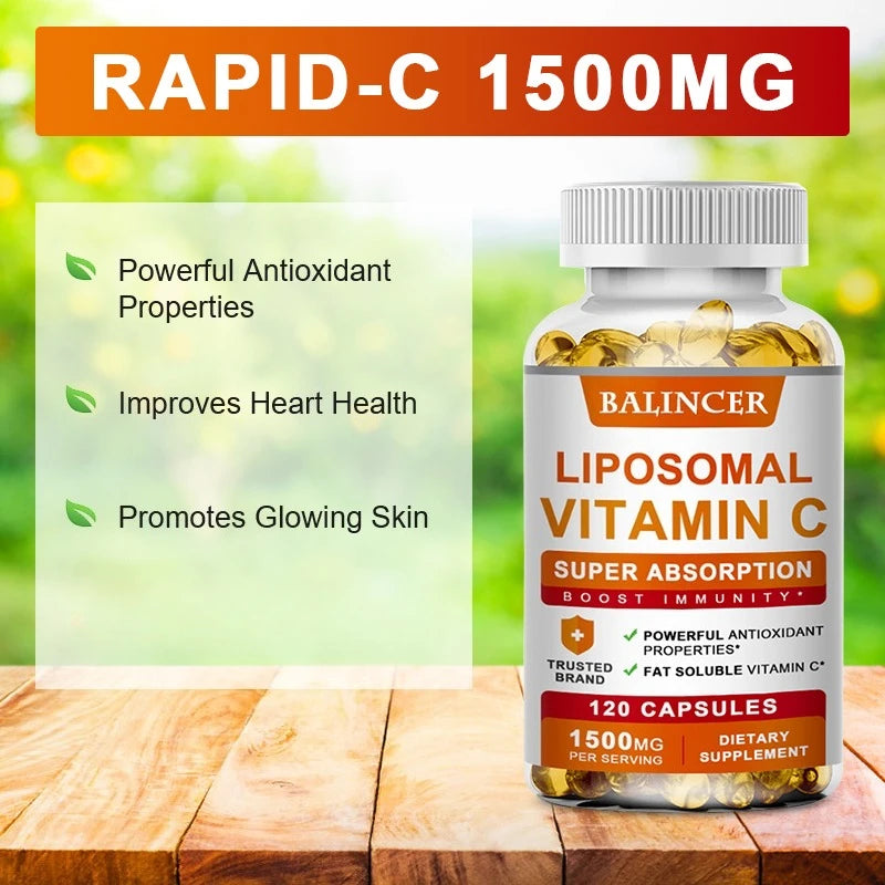 Balincer Liposomal Vitamin C 1500mg – Immune & Skin Support Vitamin C Supplement Oasis Select