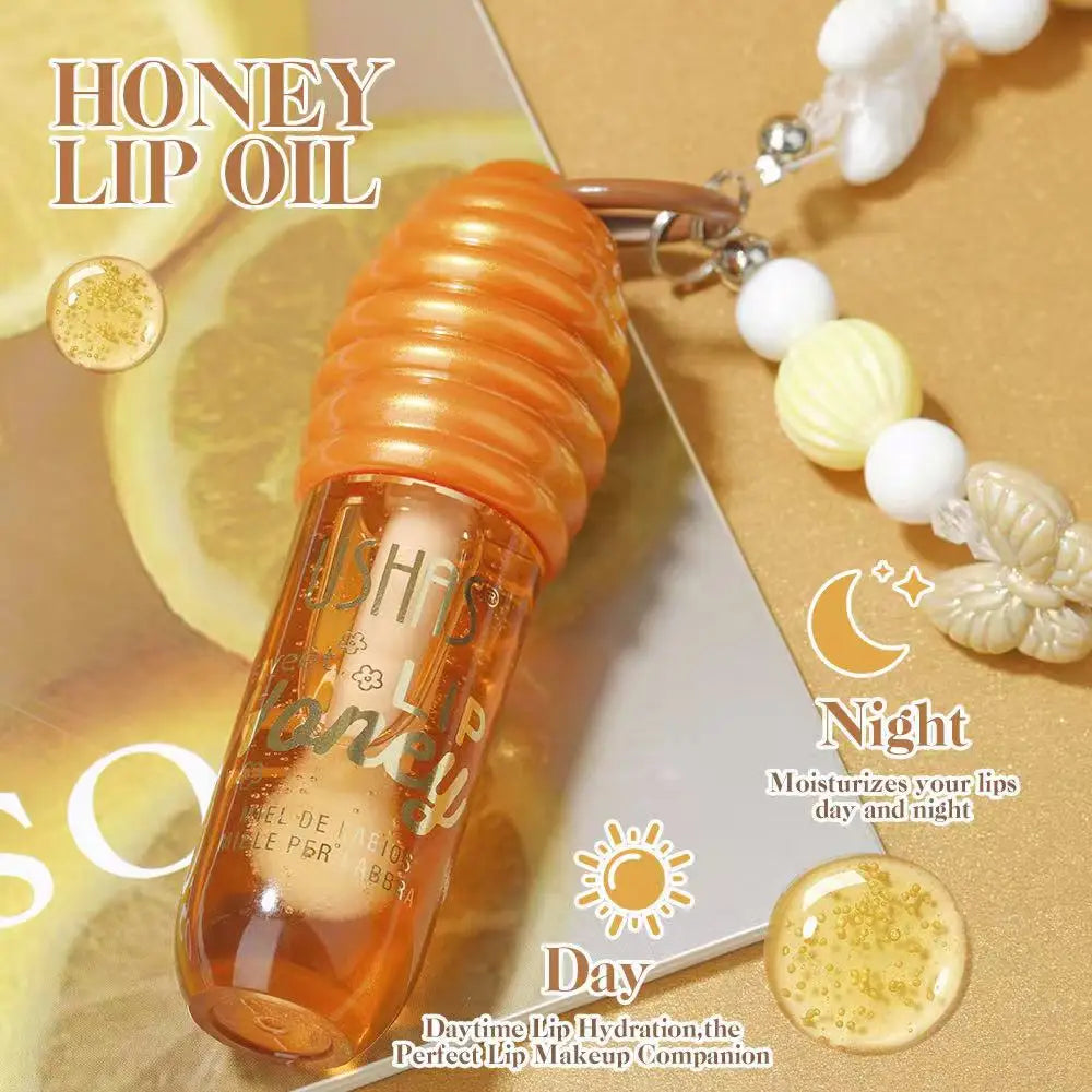USHAS Honey Lip Oil – Glossy Finish & Moisturizing Lip Care