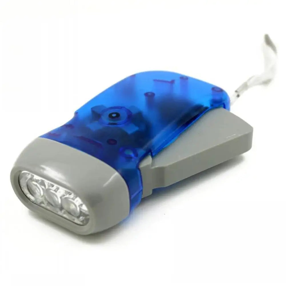 Hand-Powered Mini LED Flashlight – Battery-Free Camping Torch