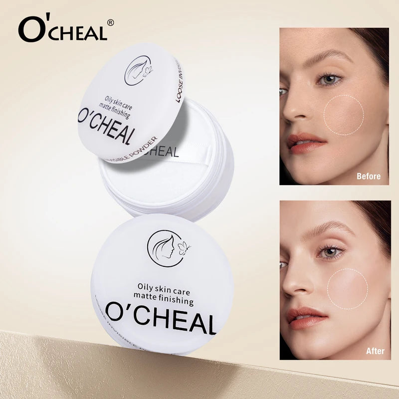 O'CHEAL Loose Invisible Powder Oil Control Waterproof Soft-focus Skin Smoothing Lightweight luminous Long-lasting Powder Makeup Oasis Select