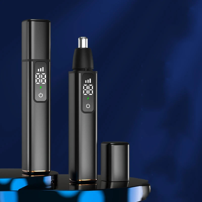 Rechargeable Nose & Facial Hair Trimmer – IPX7, USB, LED