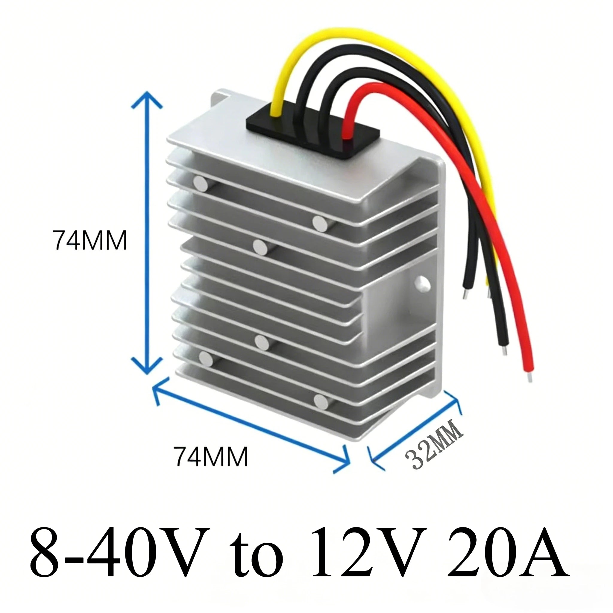 8V-40V to 12V 13.8V 19V 3A 6A 10A 15A 20A 25A 30A DC DC Voltage Stabilizer Power Converter Regulator Boost Buck LED Solar Car Oasis Select 8-40V to 12V 20A
