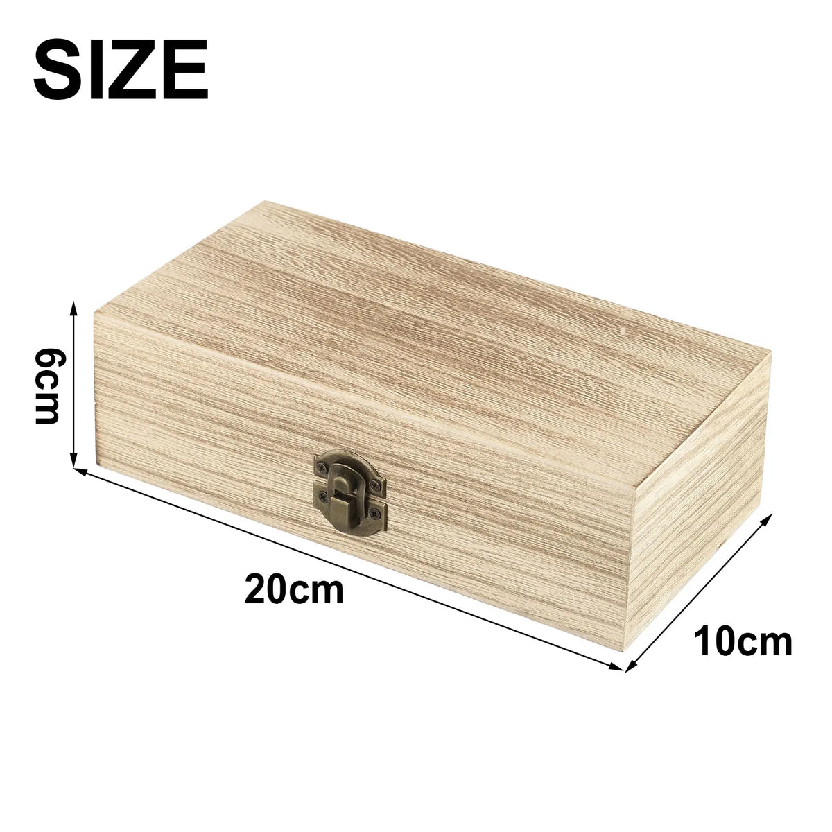 Retro Wooden Jewelry Storage Box Vintage Wooden Box With Lock Rectangular Desktop Organizer For Necklace Bracelet Ring Ornaments Oasis Select